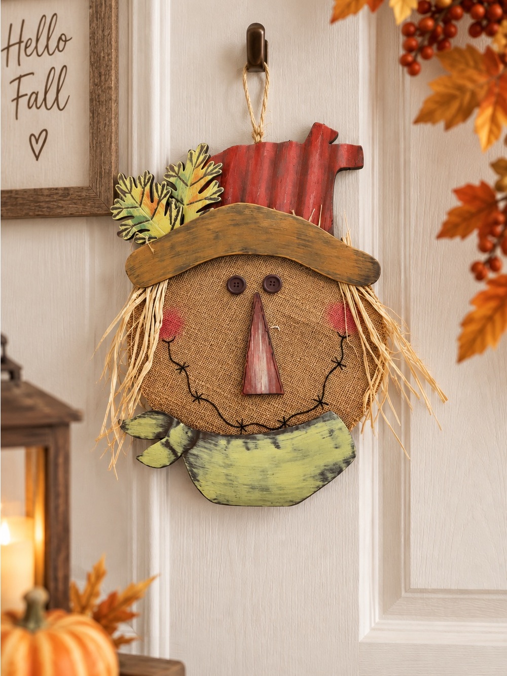 Rustic Scarecrow Fall Hanger